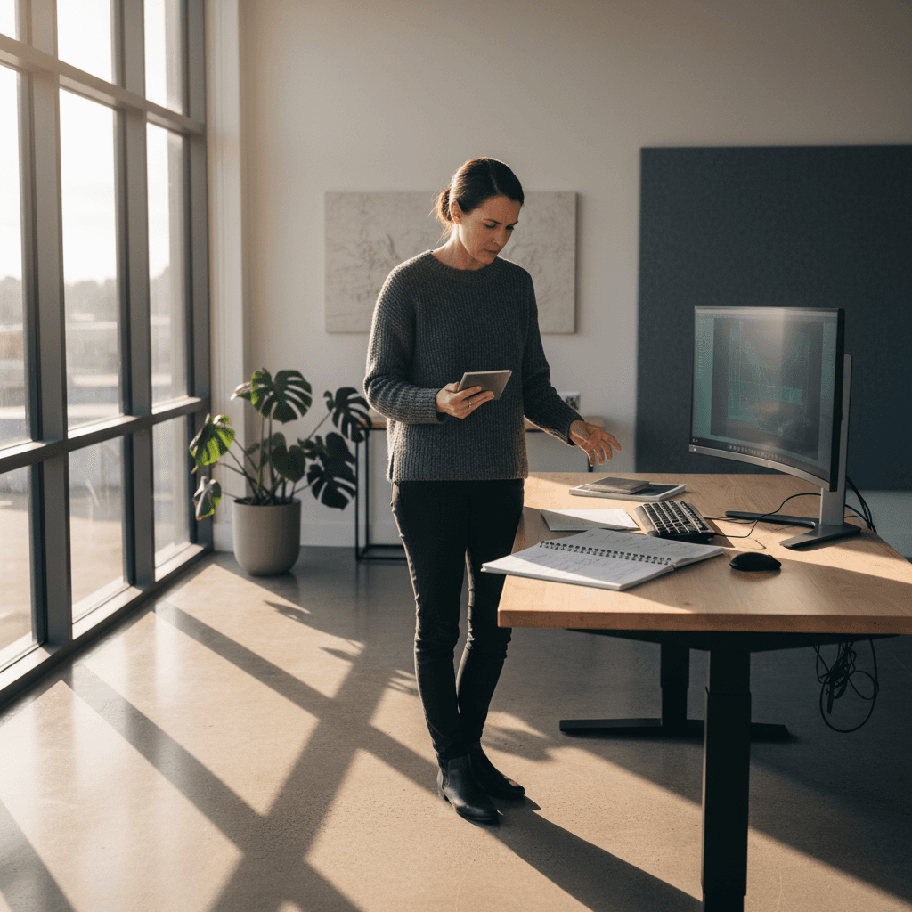 Technical professional reviewing cloud infrastructure documentation