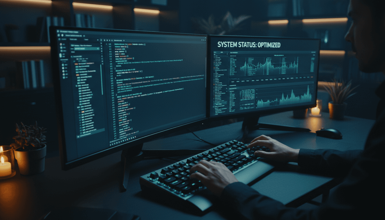 Developer working on cloud infrastructure code